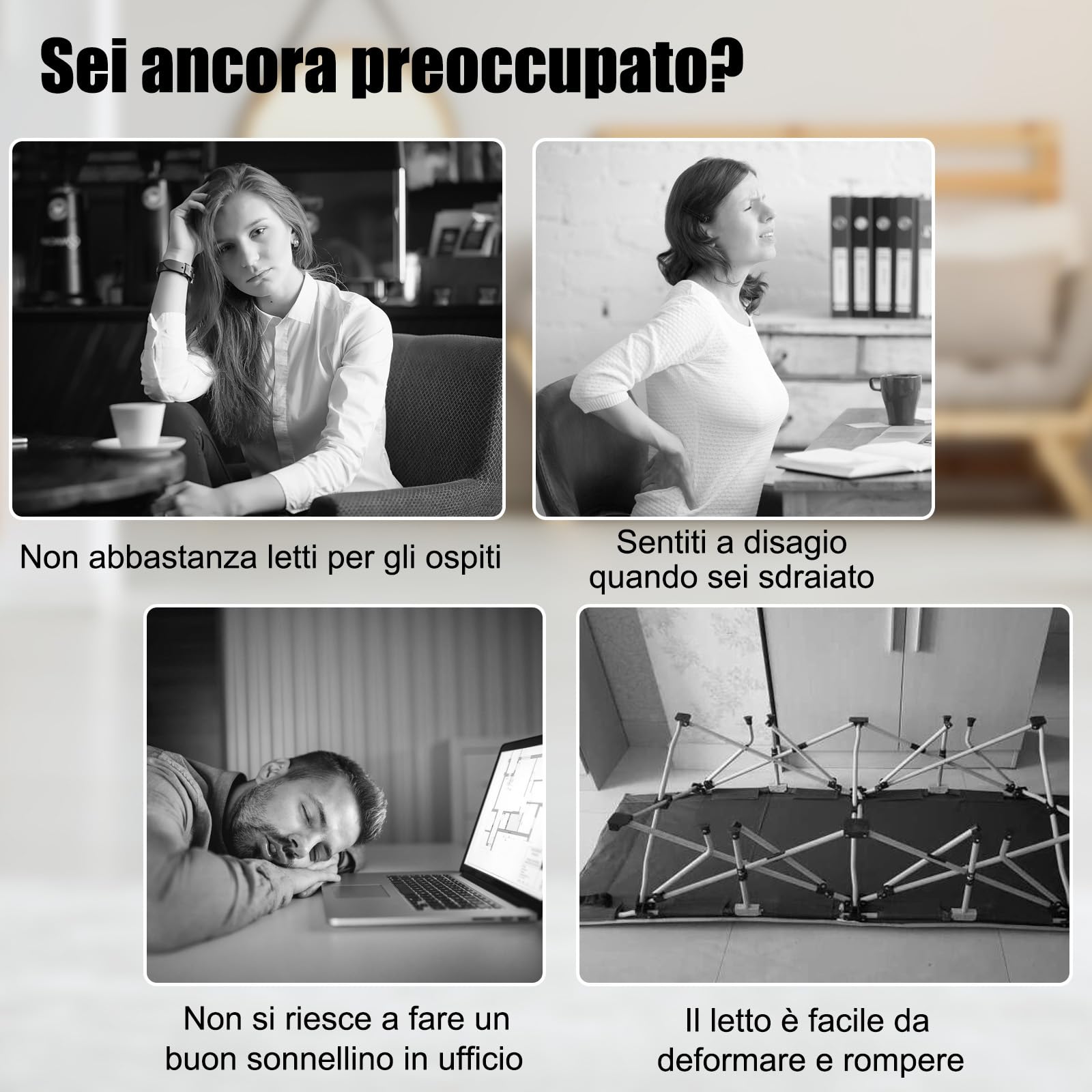 COSTWAY Brandina Pieghevole con Ruote Girevoli, con Materasso in Memory Foam, Lettino Pieghevole a Doghe 190x80 cm, Salvaspazio, Carico Massimo 130 kg