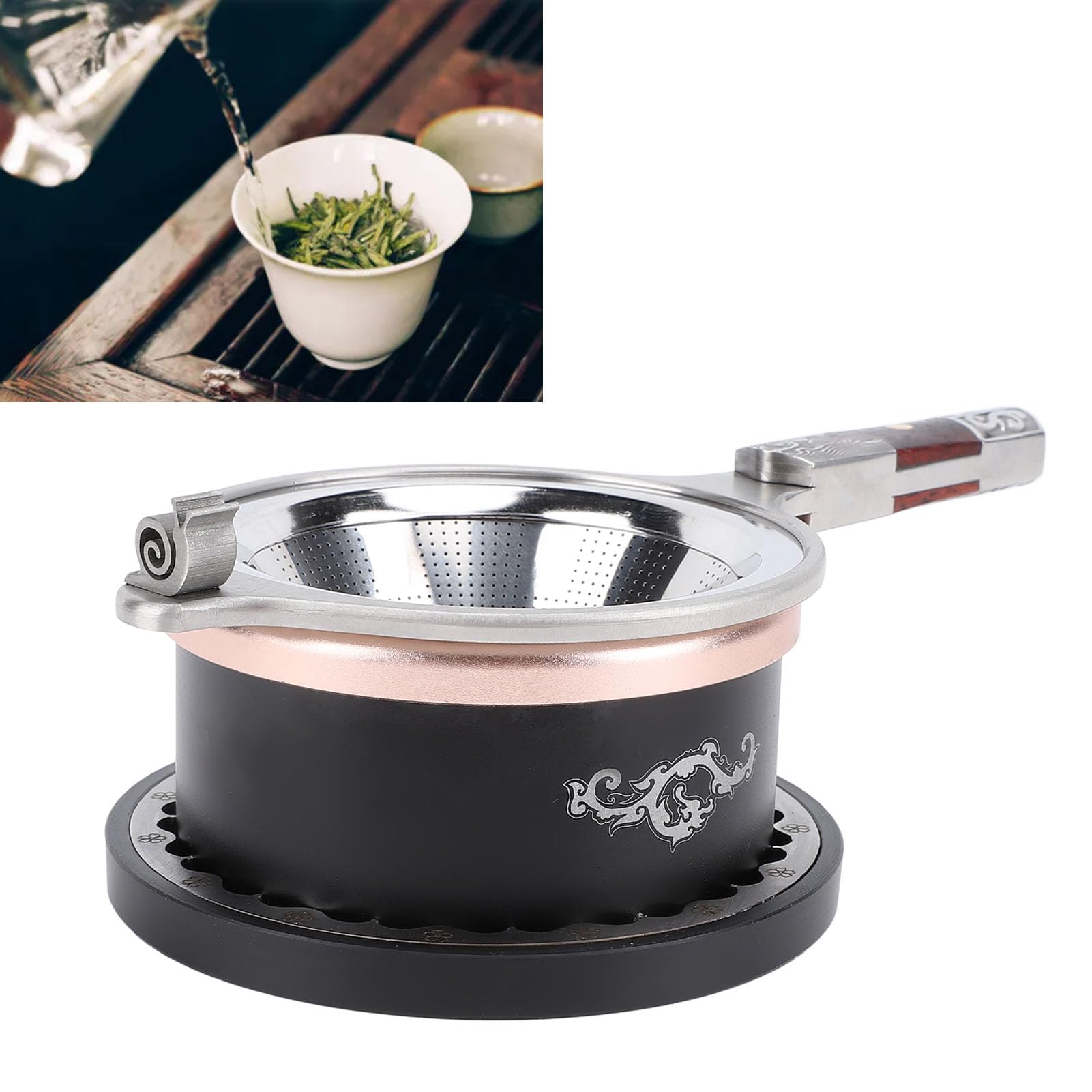 Generic Juego de Filtros de té de Malla Fina de Acero Inoxidable de Primera Calidad para Infusiones Transparentes con Embudo Infusor Reutilizable Adecuado para Preparar té en Casa