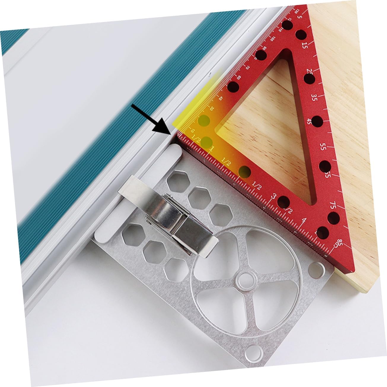 Circular Saw Track Guide Rail Right Angle Woodworking Track for Circular Saws Compatible with Festool and Precise Cutting for DIY and Construction Projects