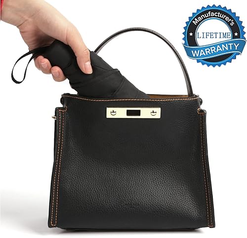 Miniatura 6 de GAOYAINIG - Mini paraguas pequeño con estuche de diseño ligero y compacto, perfecto para viajes, sombrilla portátil ligera para exteriores y