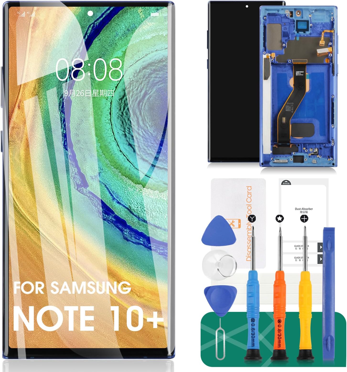 OLED for Samsung Note 10 Plus Screen Replacement for Samsung Galaxy Note 10 Plus 4g/5g LCD Screen for Galaxy SM-N975 SM-N976 LCD Touch Screen Digitizer Assembly Repair Kits with Frame (Blue)
