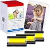 Compatible with Canon Selphy CP1500 CP1300 Ink and Paper, KP-108IN KP108 for Selphy CP1500 CP1300 CP1200 CP1000 CP910 CP900 CP810, 100mm x148 mm 3 Color Ink 108 Sheets Photo Paper