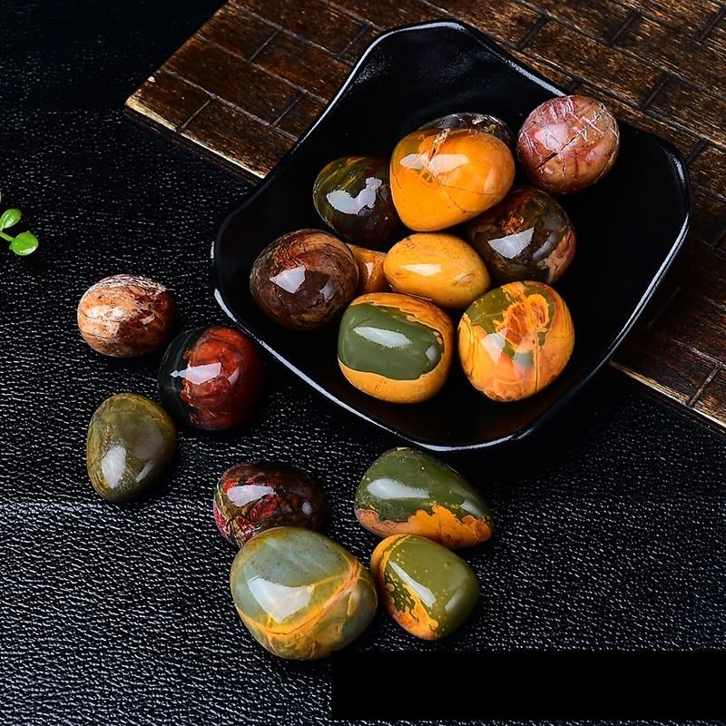 WHZHDMA Bulk Natural Crystal Rough Stone Natural Crystal Yellow Line Pine Rolling Stone Ornaments Mineral Specimen Teaching Science Stone Bathtub Stone Rocks Stones and Crystals