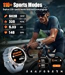 SUNKTA Smart Watch for Men with 900mAh,1.73" AMOLED Screen Smartwatch with 5ATM Waterproof,100+ Sports Modes,Heart Rate/Spo2 Tracker,Smart Watch for Android iOS (TX3-B)