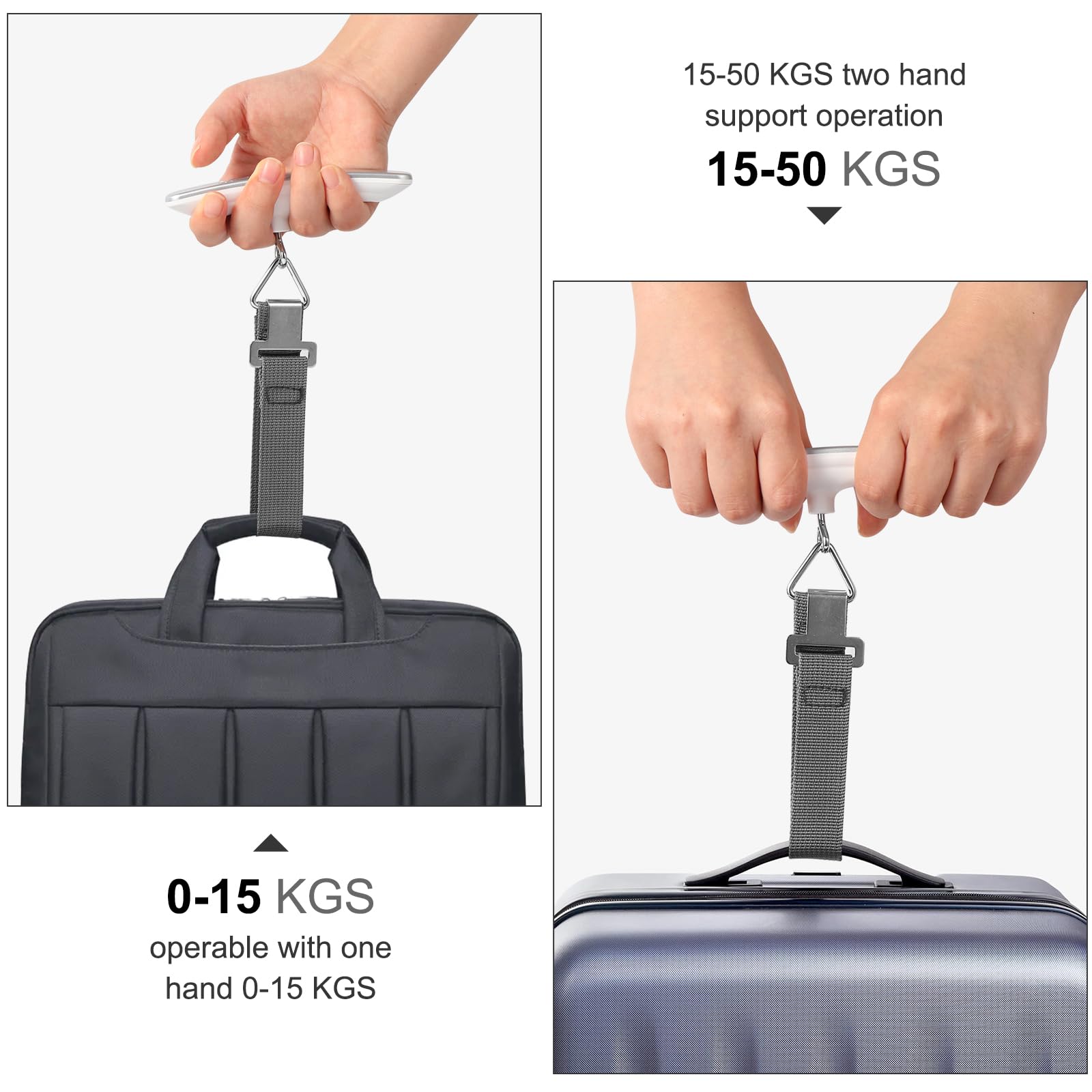 AFUNTA 50Kg/10g LCD Home Elektronische Digitale Draagbare Hangende Gewicht Haak Reizen Bagage Schaal