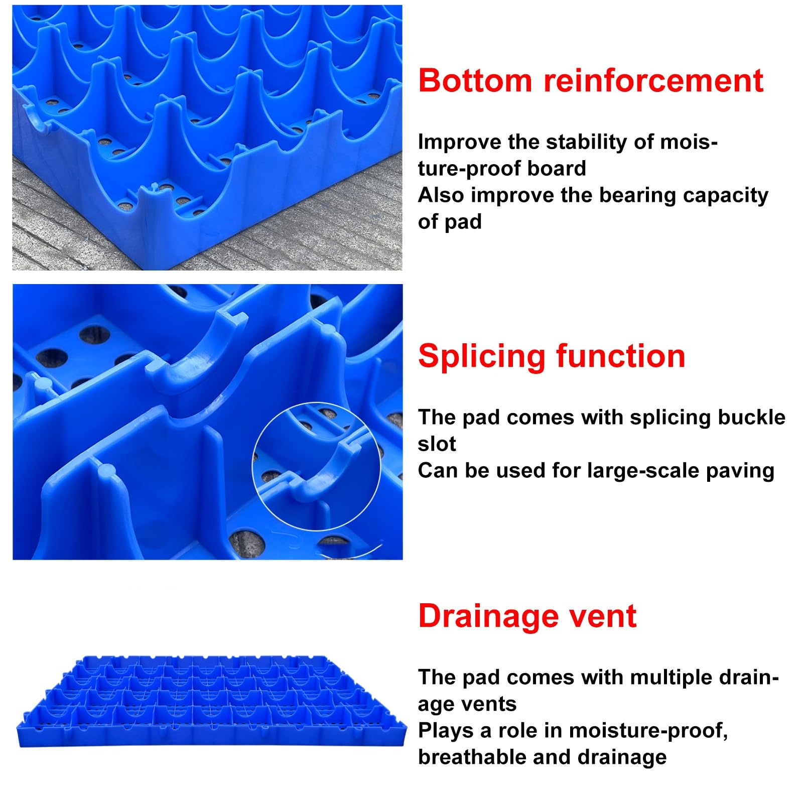 Palettes en plastique, Palette en plastique emboîtable en PEHD