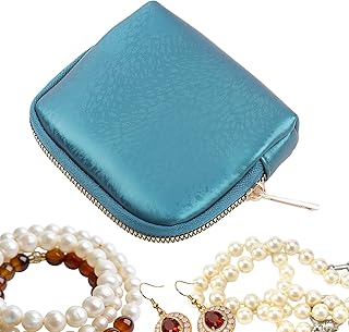 トラベルジュエリーオーガナイザー | 携帯用ジッパー付き収納ホルダー,小型旅行ジュエリーケース - バケーション・バスルーム・車用、女の子・女性・ティーン・レディース向け、指輪・ブレスレット収納に