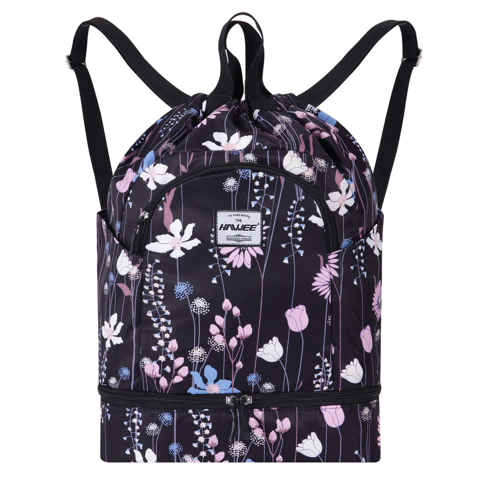 Impermeable Casual Mochila con Cordón Grande Deporte Bolso de Gimnasia Mochila de Cuerda Unisex para Mujer Hombre Vida Cotidiana Aire Libre Yoga Escuela Nadar Playa — view 25