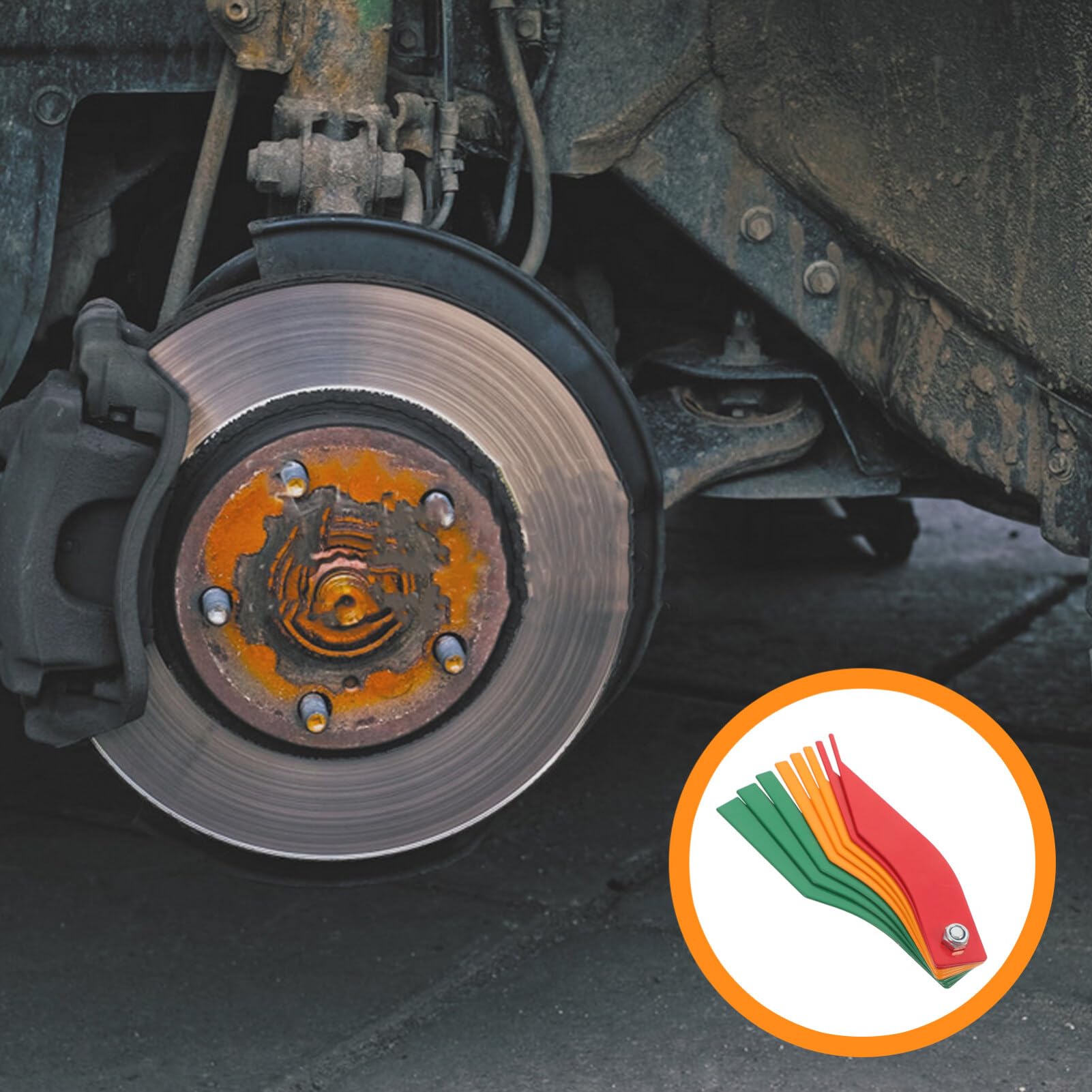 SOLUSTRE Brake Pad Measuring Instrument Car Auto Brake Pad Thickness Gauge Tool