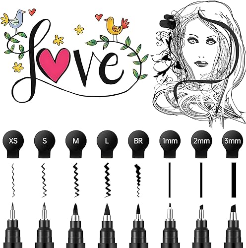 Miniatura 2 de Bolígrafo de caligrafía, bolígrafos de caligrafía para escribir, juego de pinceles de caligrafía para principiantes, marcadores de caligrafía,