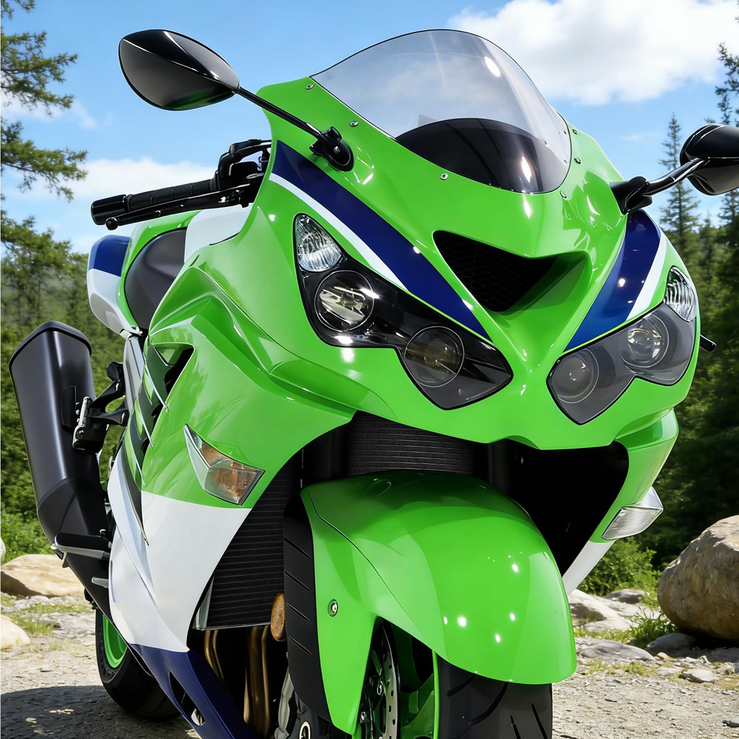 Amazon | WORLDMOTOP アルミ冷却ラジエーター交換用 カワサキ ZX14R ZX