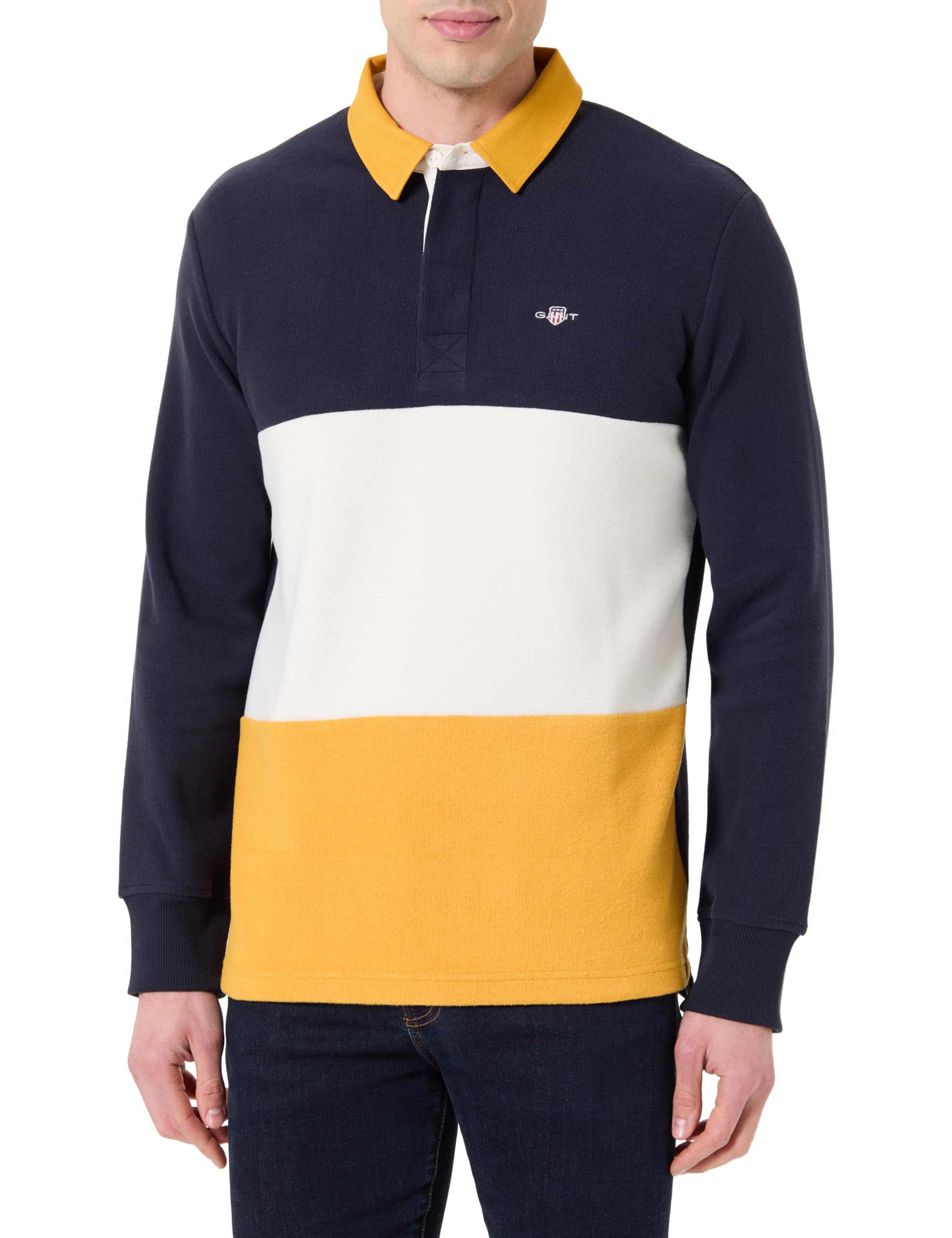 GANT Herren Blocked Heavy Rugger Polohemd