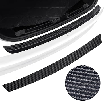 Rear Bumper Protector for GMC Terrain 2018-2024, Trunk Sill Plate Carbon Fiber Guard Stickers Scuff Scratch Shield,104cm*9cm