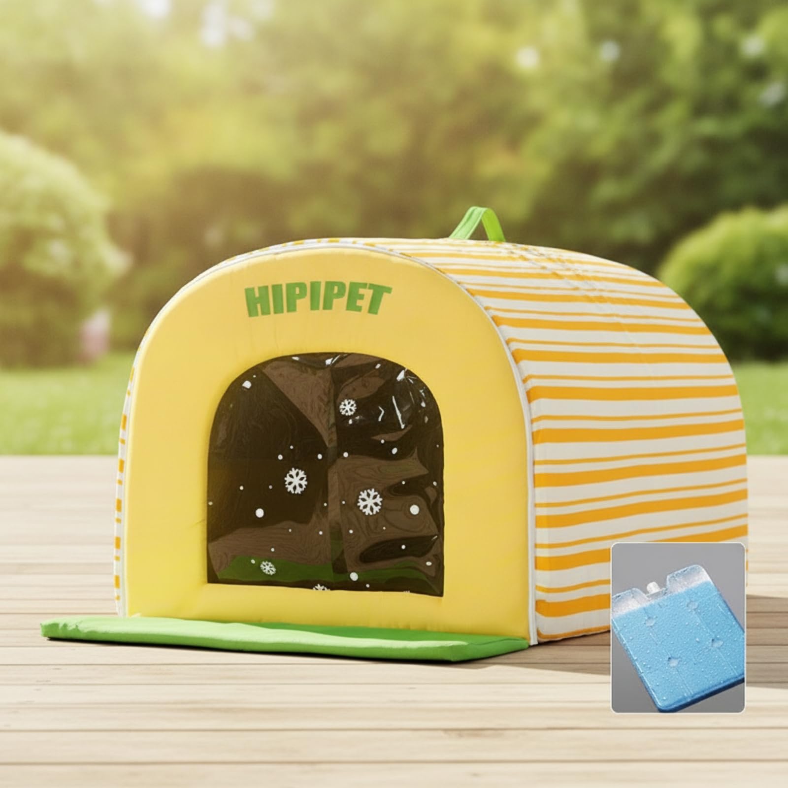 kowaku Rifugio Letto per Animali Cuccia Casa Struttura Isolante E Alloggio Ghiaccio per Benessere Estivo Adatto per Cani, Grigio Mylo Orsetto, L Adatto Per Peso Entro 25 Jin
