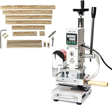 ZONEPACK ZS110 Hot Foil Stamping Machine with 184PCS Times New Roman