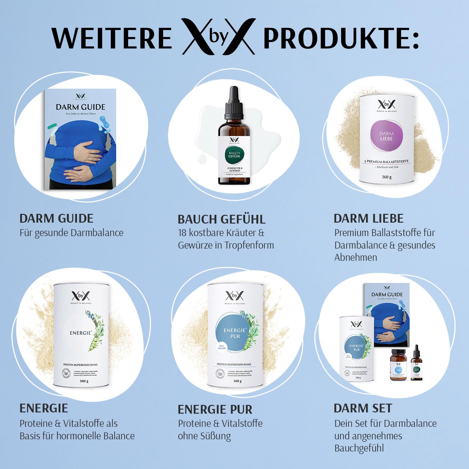 XbyX Darm Kultur & Darm Liebe 2er Set - Synbiotikum & Ballaststoffe