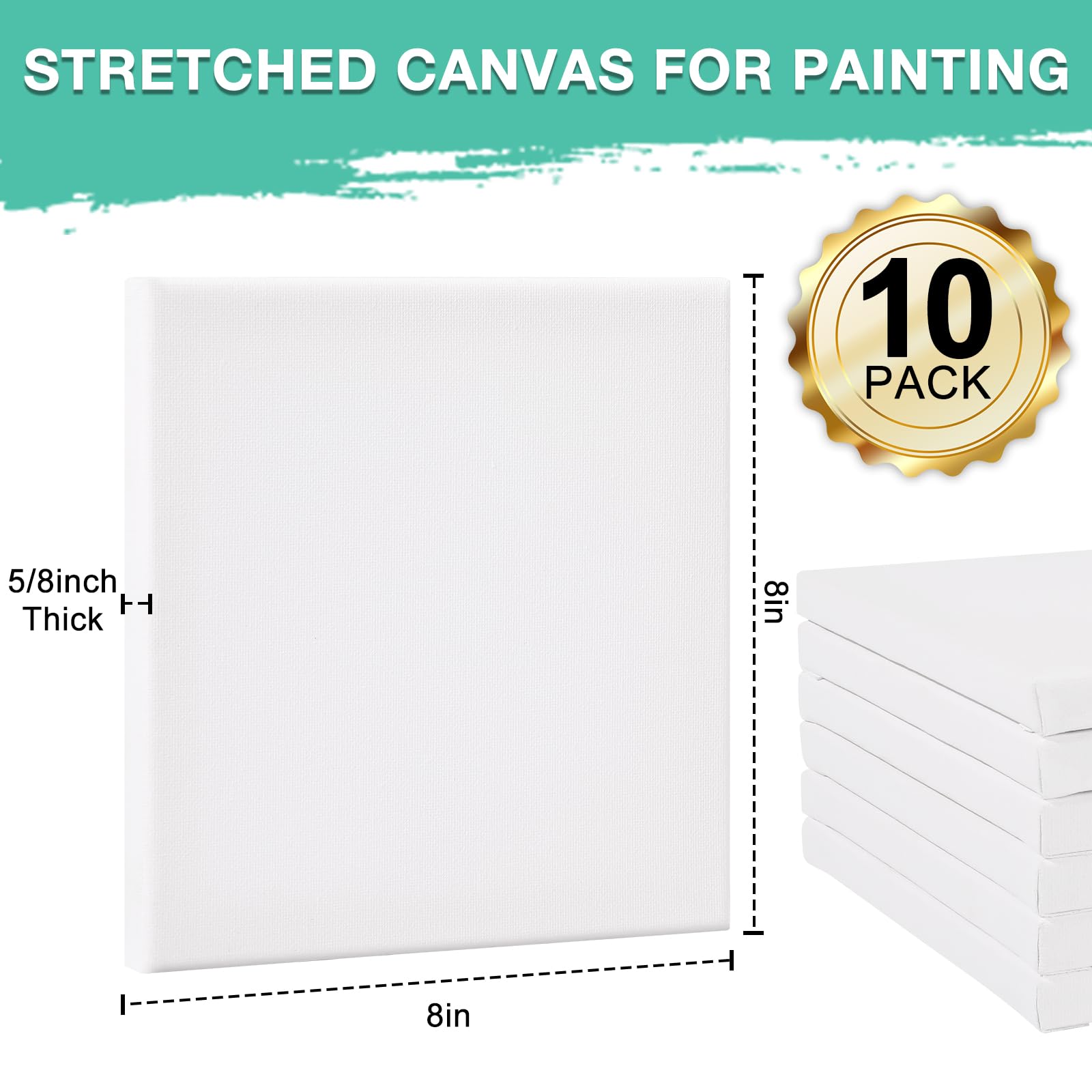 Aazon.co: ESRICH Canvas For Painting 12x16, 16 Pack Canvas Boards For
