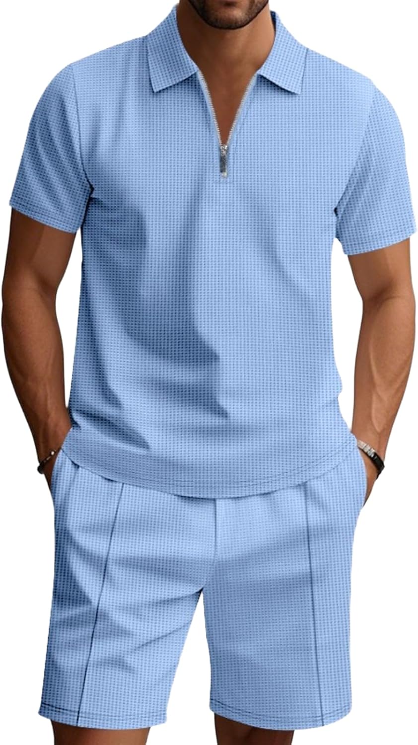 Men's Casual Shorts Drawstring Textured Bottoms Loose Fit Summer Pants