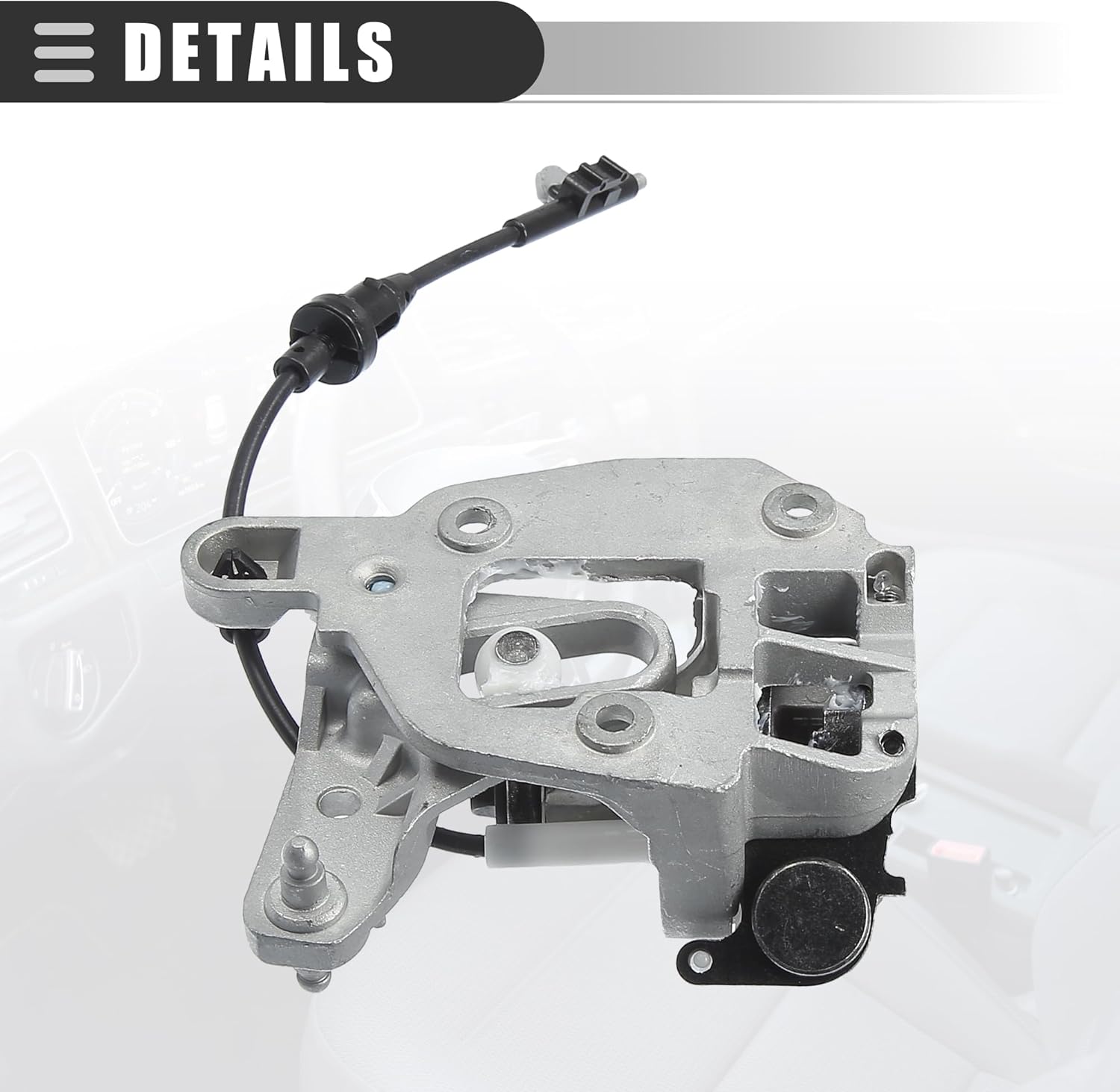 Motoforti Steering Column Shift Mechanism, Automatic Transmission Control Assembly, for Chevrolet Tahoe 1995-2000, Metal Plastic, No.26047559, Silver Tone