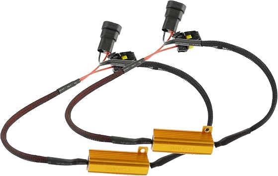 2Pcs Innovited 9006 HB4 LED Resistor 50W 6ohm Load Resistors Canbus Fix LED Bulb Error Code
