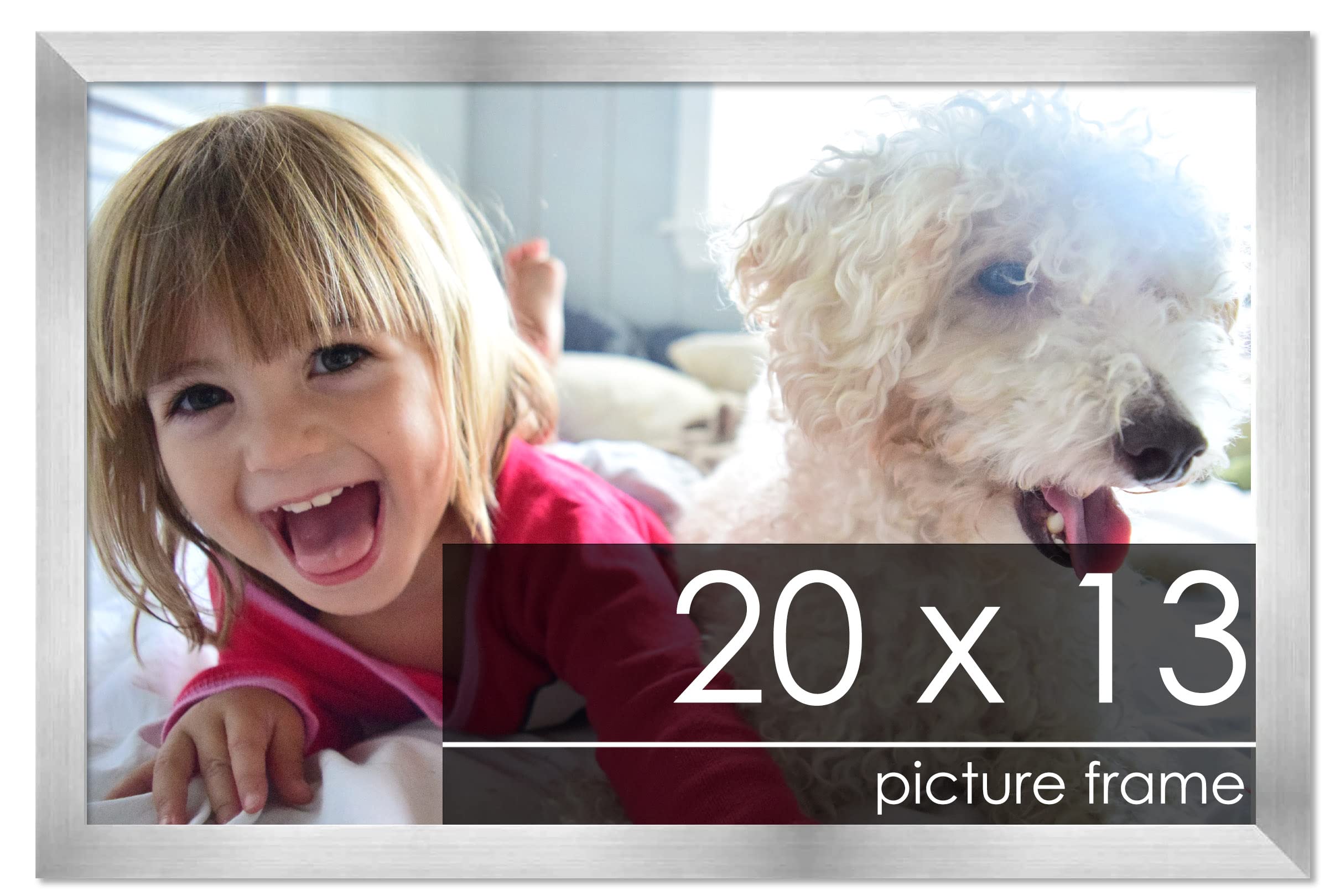 Amazon | 20x13インチのフレームシルバーピューター木製写真フレーム