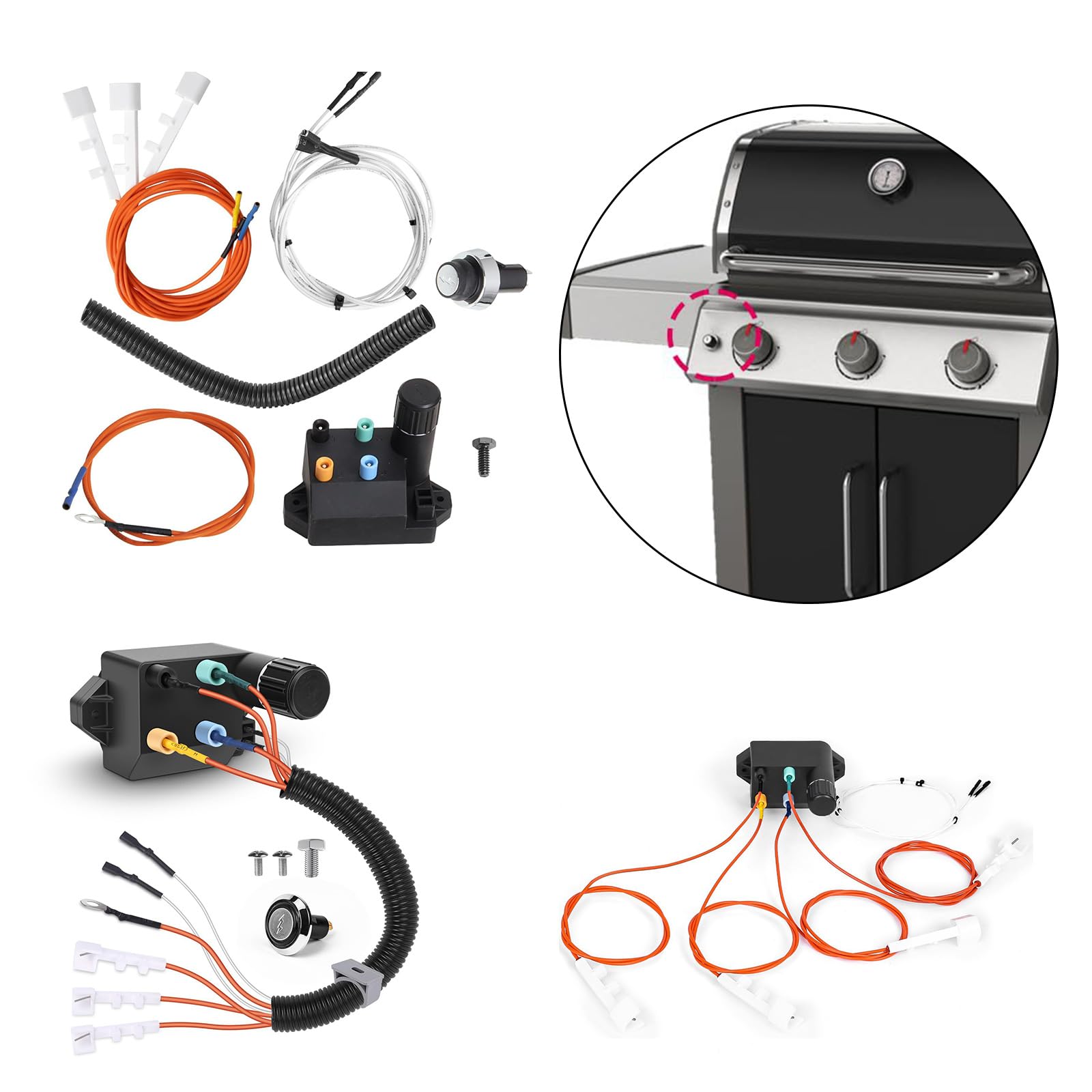 Grills, Zünderbaugruppe, Zünder, Grills, Zubehör, Zündungsset, Elektrodenzündungen, Komponente, Metallstruktur, BBQ Grill Ersatzteil
