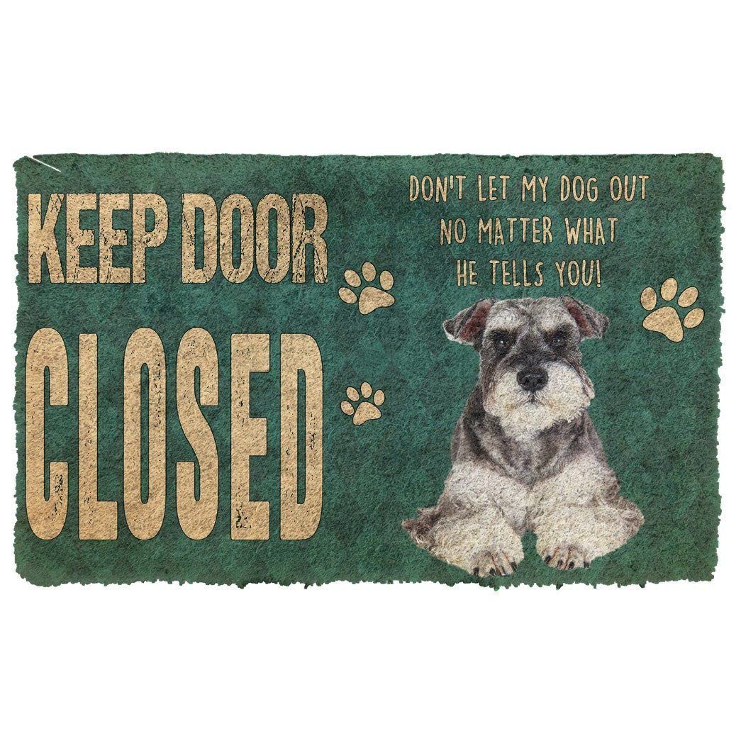 NA Felpudo Entrada casa Mantener la Puerta Cerrada Perro Schnauzer Miniatura Felpudo de género Personalizado Decoracion Hogar Regalos