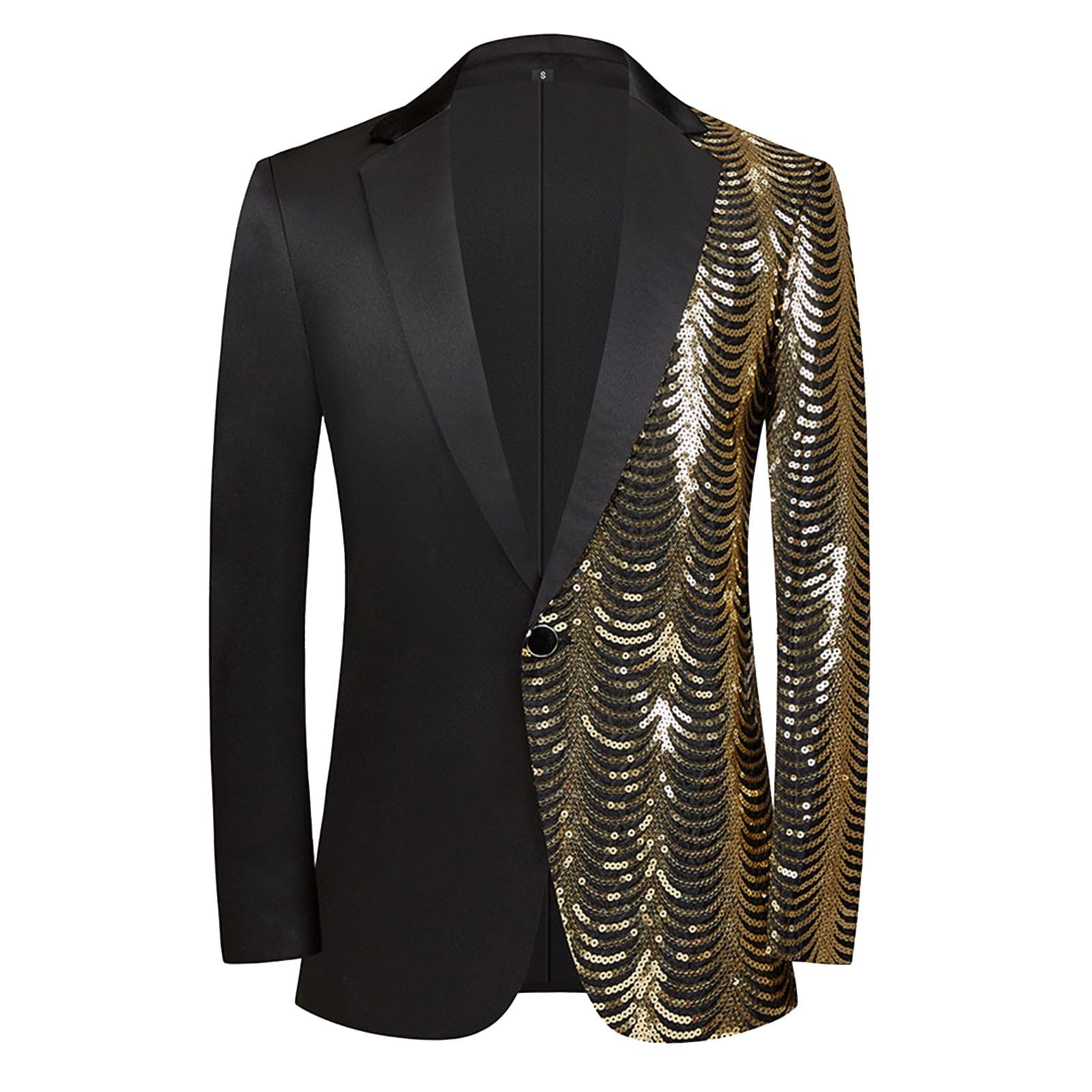 Chaqueta Americana Hombre Tallas Grandes, Traje de Graduación Masculino con Lentejuelas y Corte Entallado para Eventos Formales e Informales