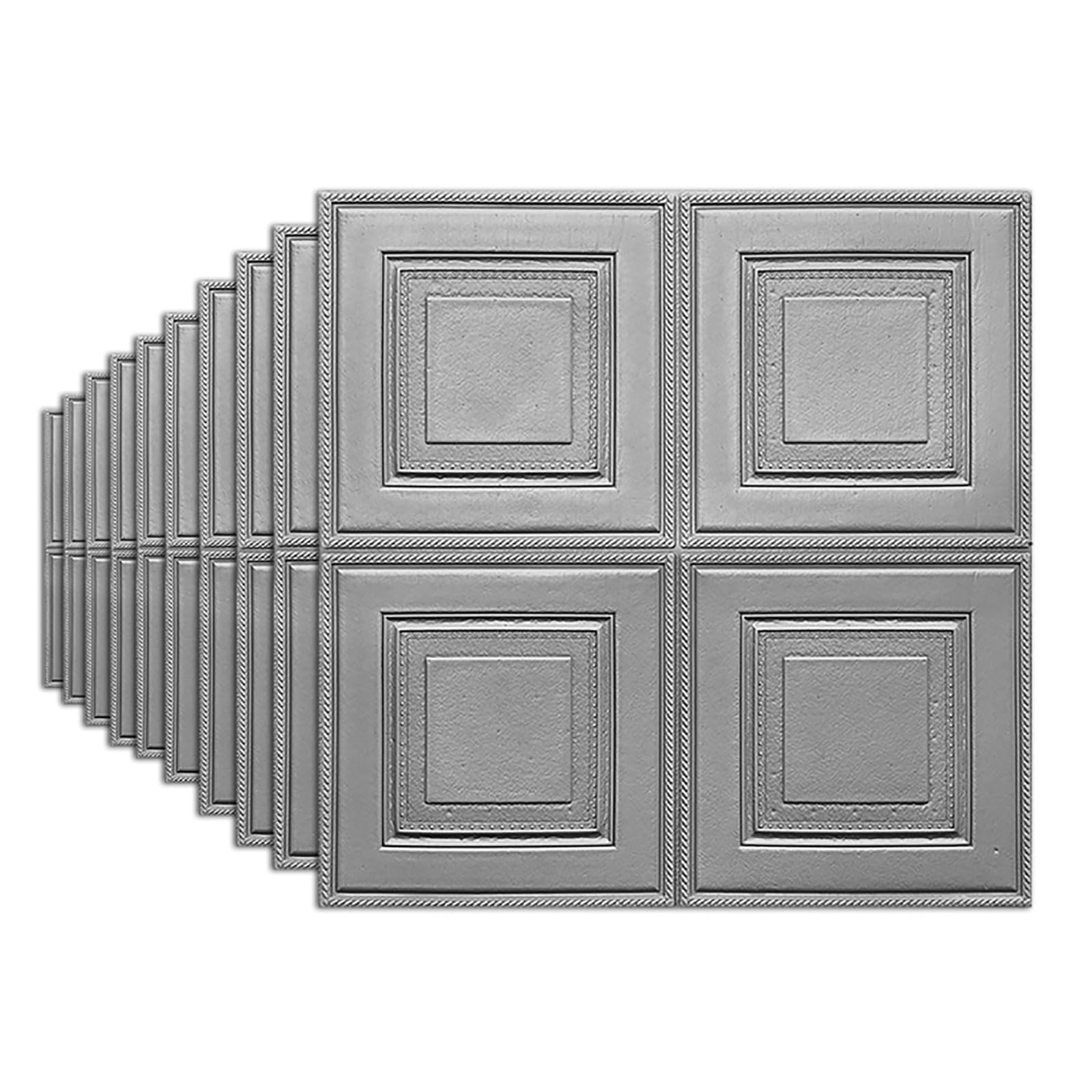 Anttyscar 3D Grid Panels Wall Panel Wallpaper - Self-Adhesive and Waterproof Foam Panels, Easy to Install Peel and Stick Design for Home Decor, Grey, 60-Pack 70x70cm