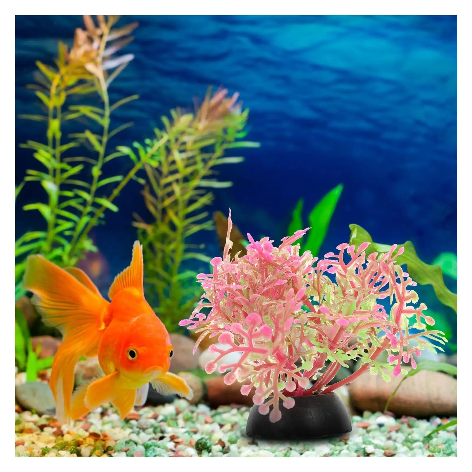 Plantas Artificiales para acuarios, Plantas Artificiales for Acuario Multicolor 20 Piezas 5x2,5cm