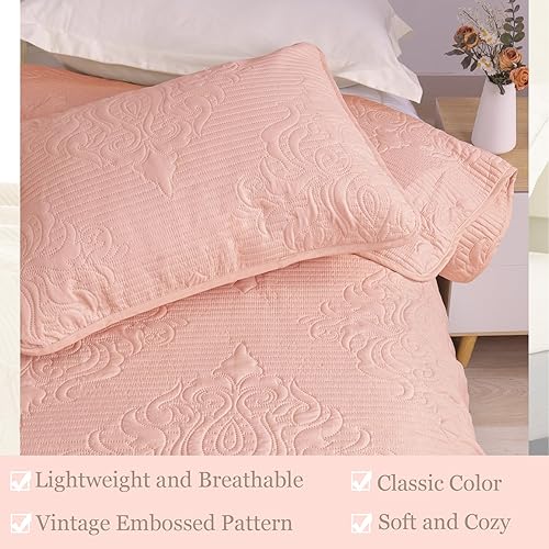 Miniatura 3 de Whale Flotilla Juego de edredón de 2 piezas, tamaño individual, suave juego de ropa de cama ultrasónica en relieve, colcha ligera con patrón vintage