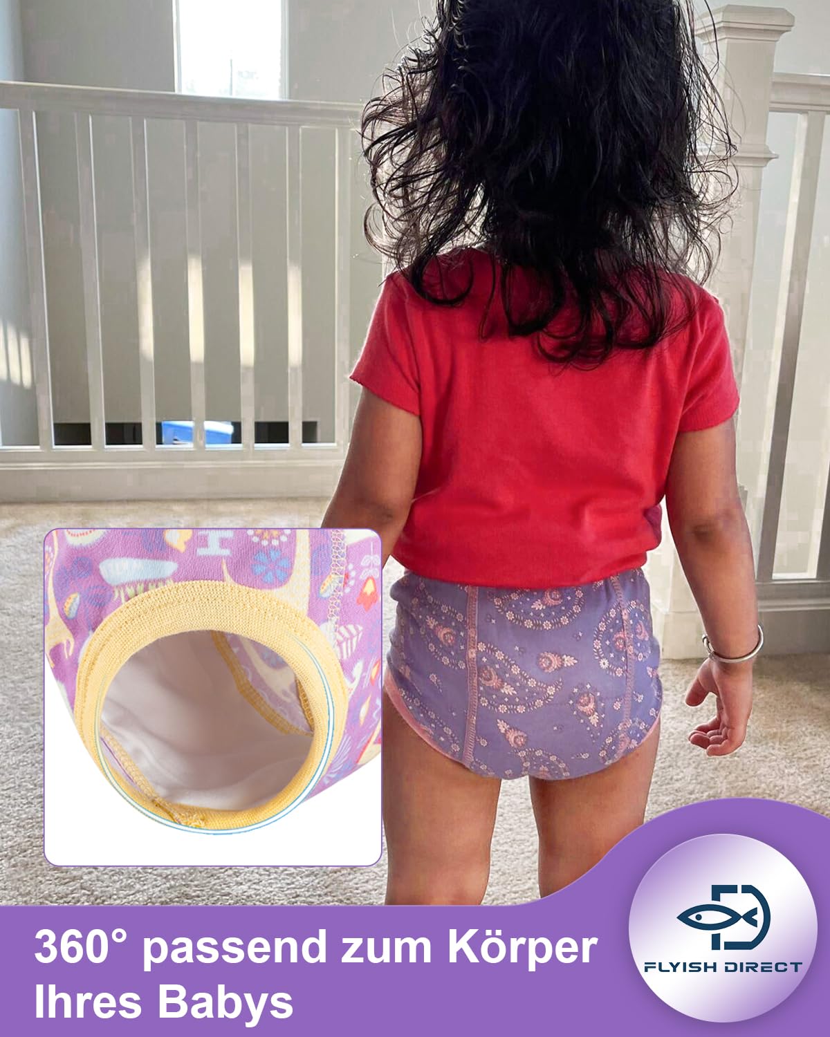 FLYISH DIRECT Töpfchen Trainingshose, 6er Kinder Töpfchentraining Unterwäsche für Jungen und Mädchen, Kinder Töpfchen-Trainingshosen - 4