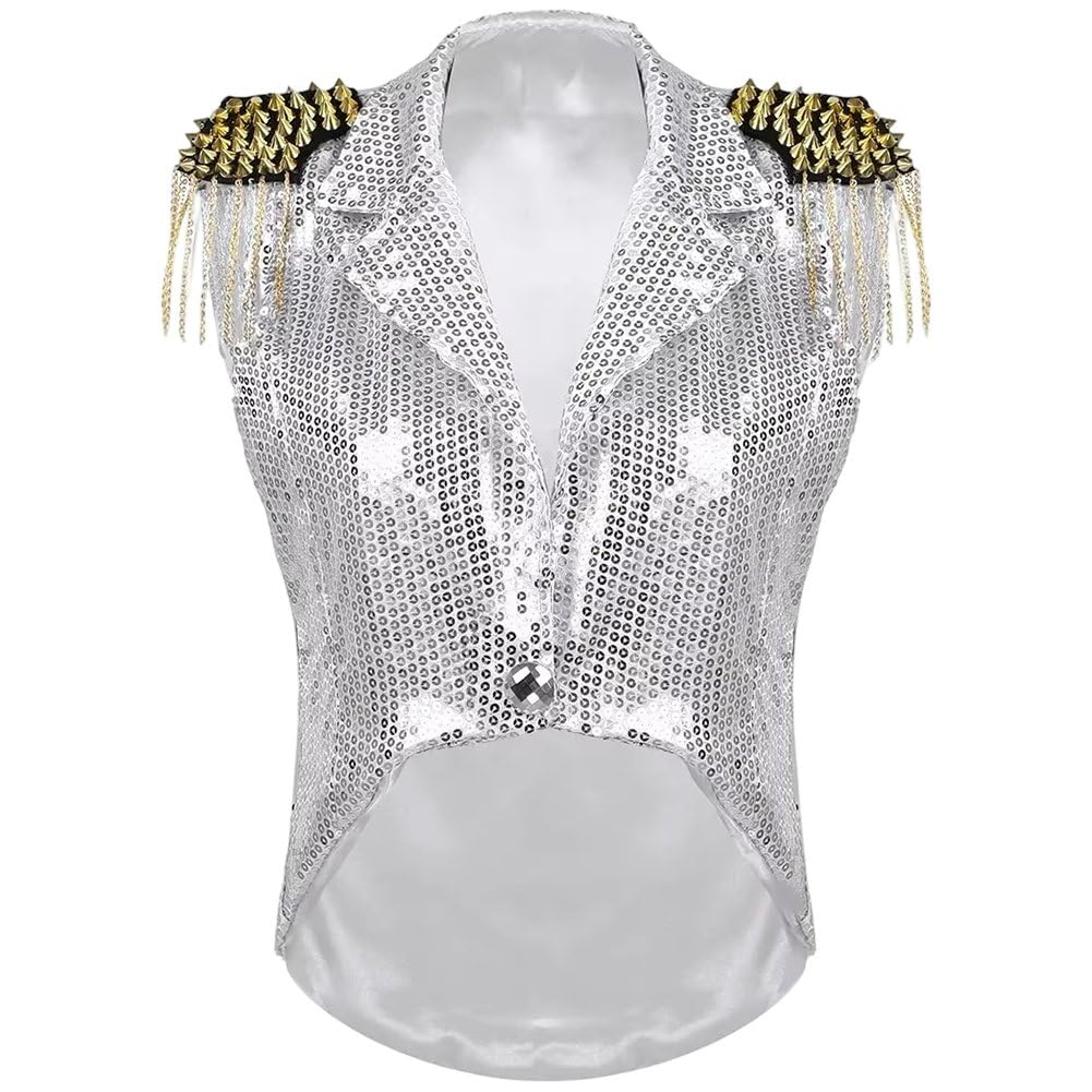 Gilet sans manches à sequins pour briller lors des mariages et soirées