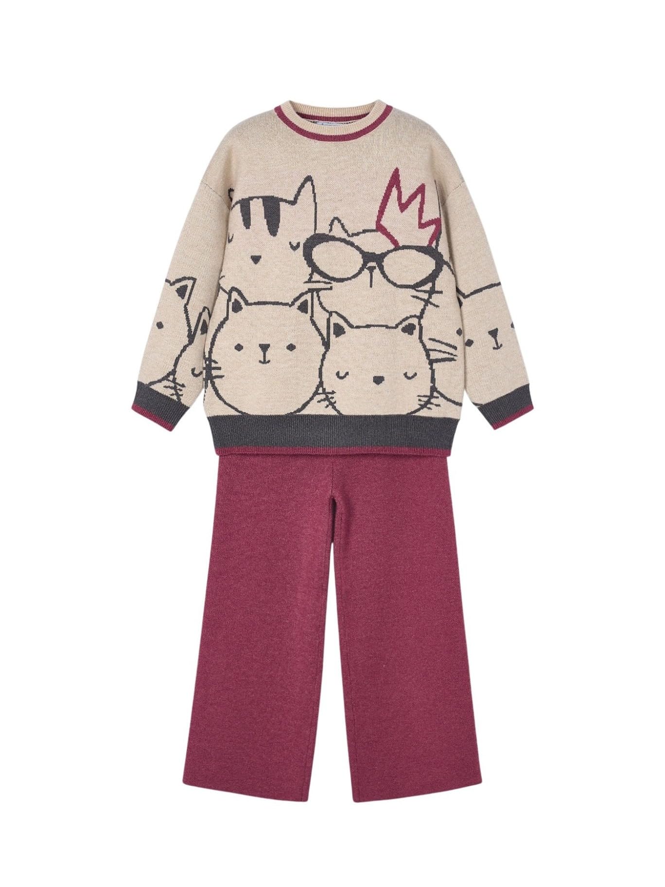 Mayoral Comp. Pant. Lungo per Bambine e Ragazze Cilieg mez 15-04583-091