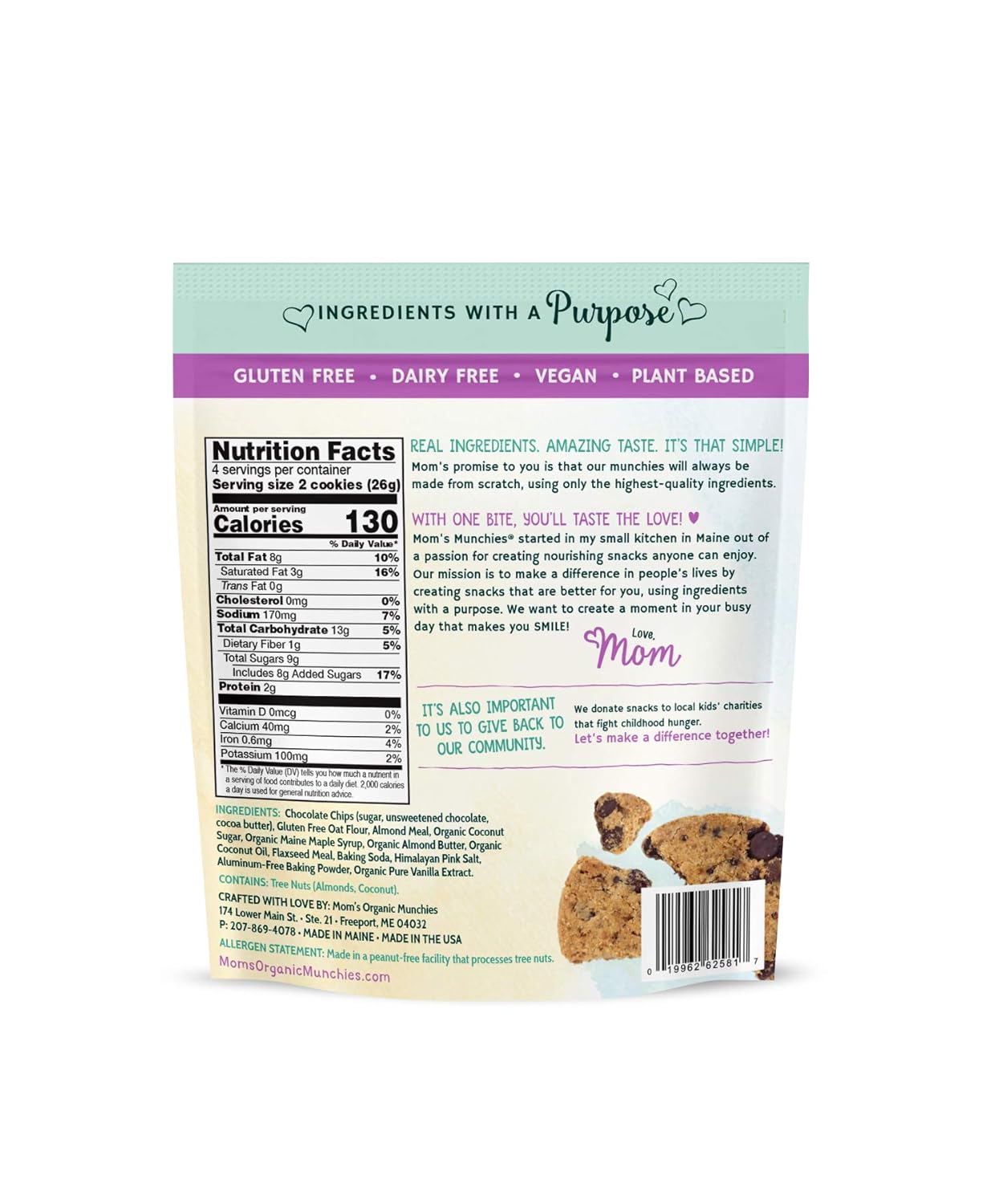 Chocolate Chip Almond Butter Cookie 6 Bags