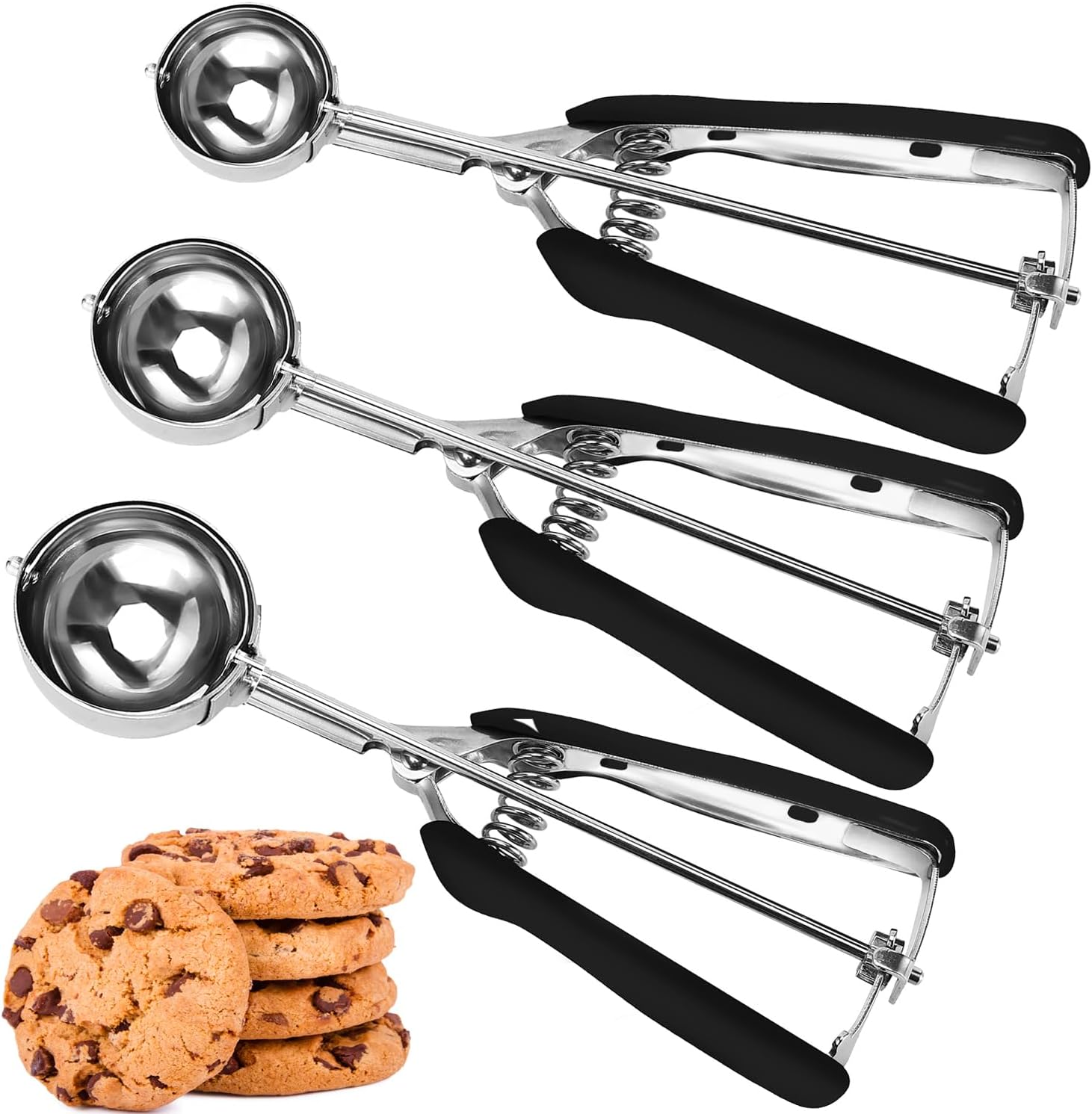 Amazon.com: Cookie Scoop Set - #60/1 Tbsp, #40/2 Tbsp, #20/ 3Tbsp - 3 ...