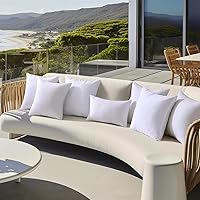 Vista 2 de MIULEE Paquete de 4 rellenos de almohada para exteriores de 12x18 pulgadas, rellenos de almohada decorativos resistentes al agua, relleno