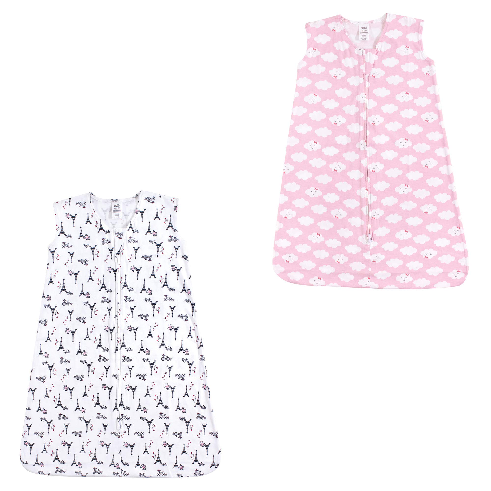 Luvable Friends Soft Muslin/Jersey Cotton Safe Sleep Wearable Sleeping Bag Manta para Llevar Puesta Unisex bebé