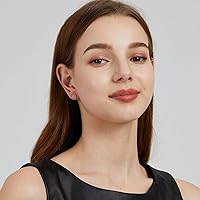 Vista 41 de Natural Stone Stud Earrings for Women 8mm Sterling Silver Genuine Gemstone Earrings Handmade Sterling Silver Crystal Stud Earrings for Women