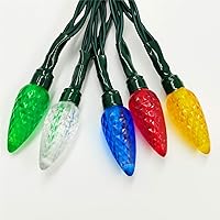 Vista 4 de Cable de carga para teléfono con luz navideña, cable de carga de bombillas de luces navideñas para automóvil, USB-A a tipo C de 55"/10 LED