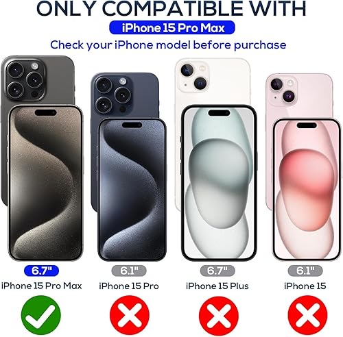 Miniatura 2 de Protector de pantalla antirreflejos para iPhone 15 Pro Max (6.7 pulgadas), bloqueo de luz azul, vidrio templado HD antirreflectante de grado militar