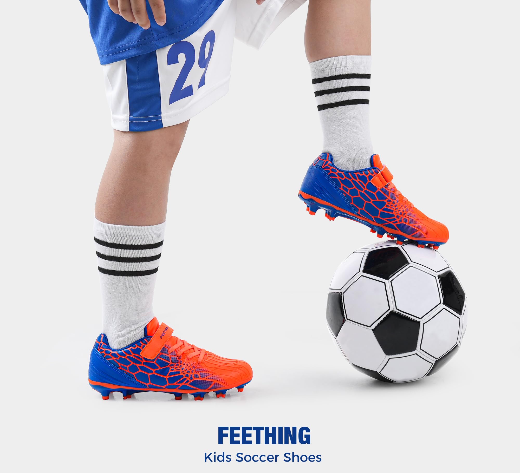 Botas de Fútbol para Niños y Niñas Zapatos de Fútbol de Césped Firme Ligeros para Entrenamiento Atlético Juvenil