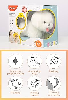 Realistic Plush Maltese Dog, Stuffed Animal Puppy Dog Toys | UK