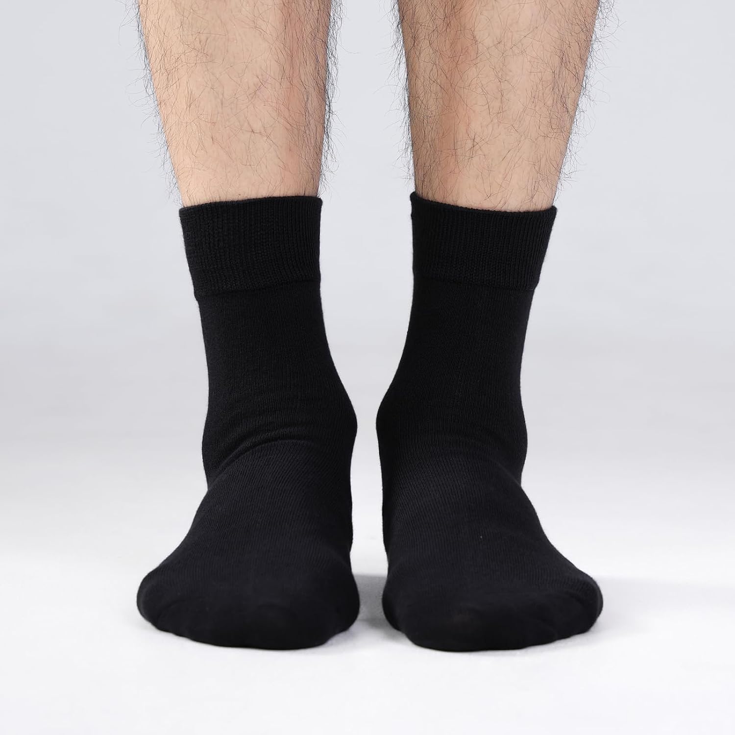 WANDER Mens Ankle Dress Socks Quarter Cotton Solid Thin Breathable 8 Pack