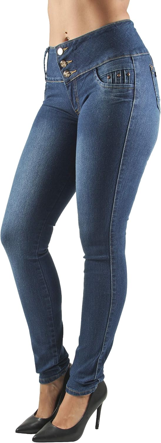 Plus/Junior Size Colombian Design High Waist Butt Lift Levanta Cola Skinny Jeans