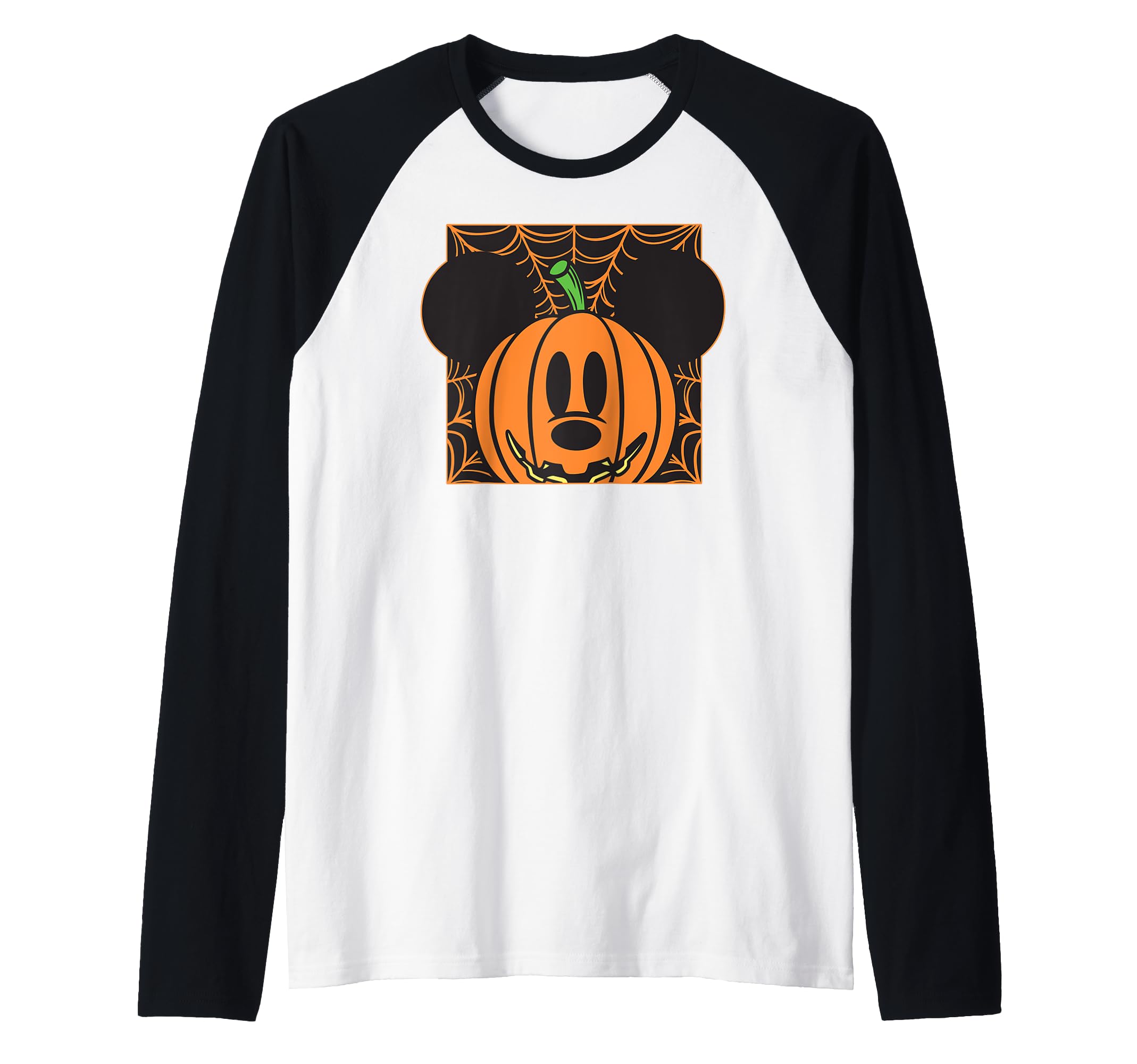 Disney Mickey Mouse Pumpkin Halloween Tee Raglan de Baseball