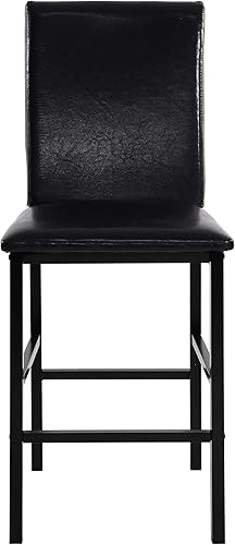 Miniatura 4 de Homelegance Tempe - Silla de comedor con altura juego de 4 color marrón oscuro