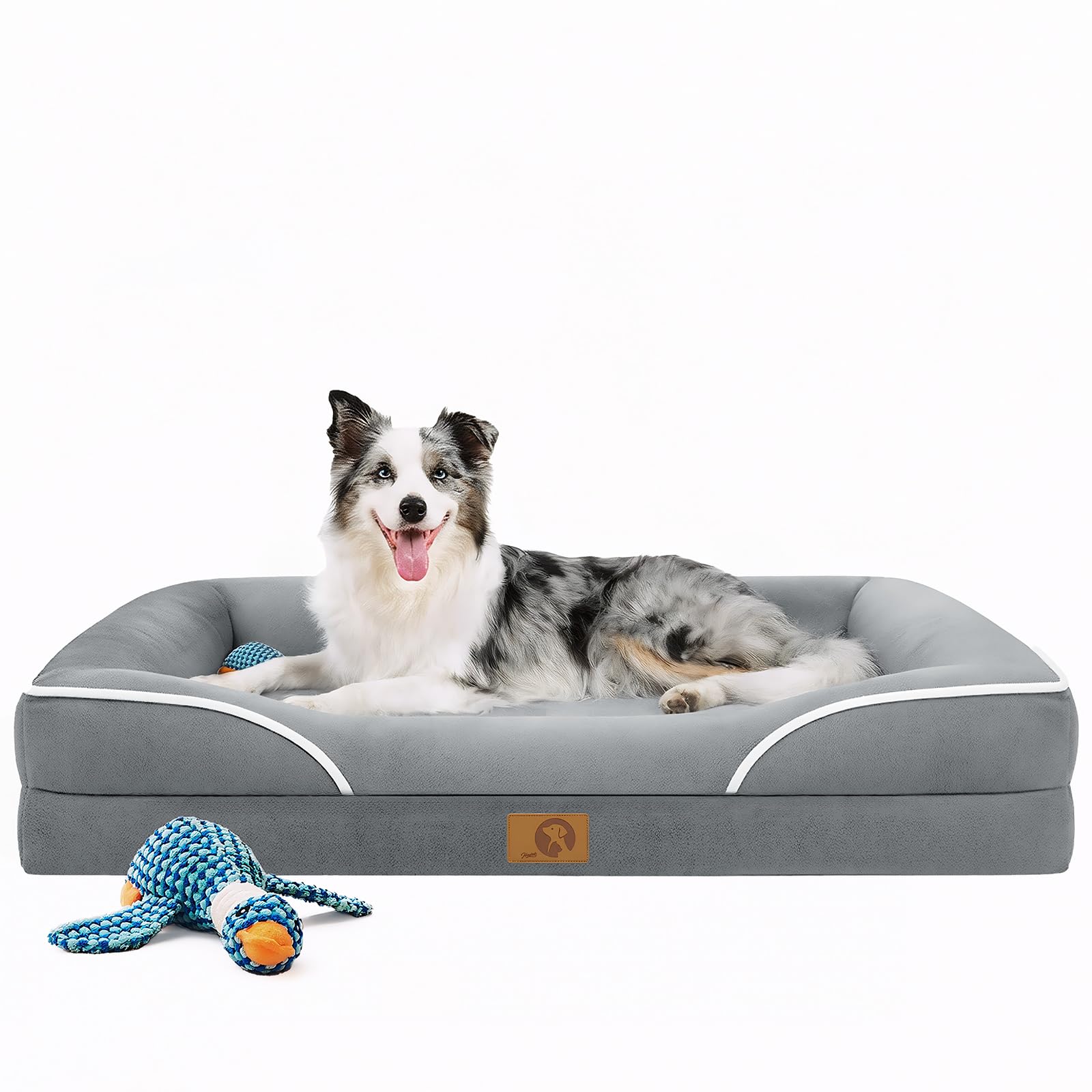 Homemate Dog Bed Large Sized Dog: 42x30 inch Orthopedic Large Dogs Bed XL Outdoor Pet Cat Bed Sofa Supplies with Toy Dogs Crate Pad Couch with