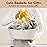 Goodpick White Baby Laundry Basket with Handles, Cute Cotton Rope Baskets for Toys, Small Basket for Organizing Gifts,Snacks,Woven Storage Baskets for Bathroom, 12x 8 x 5