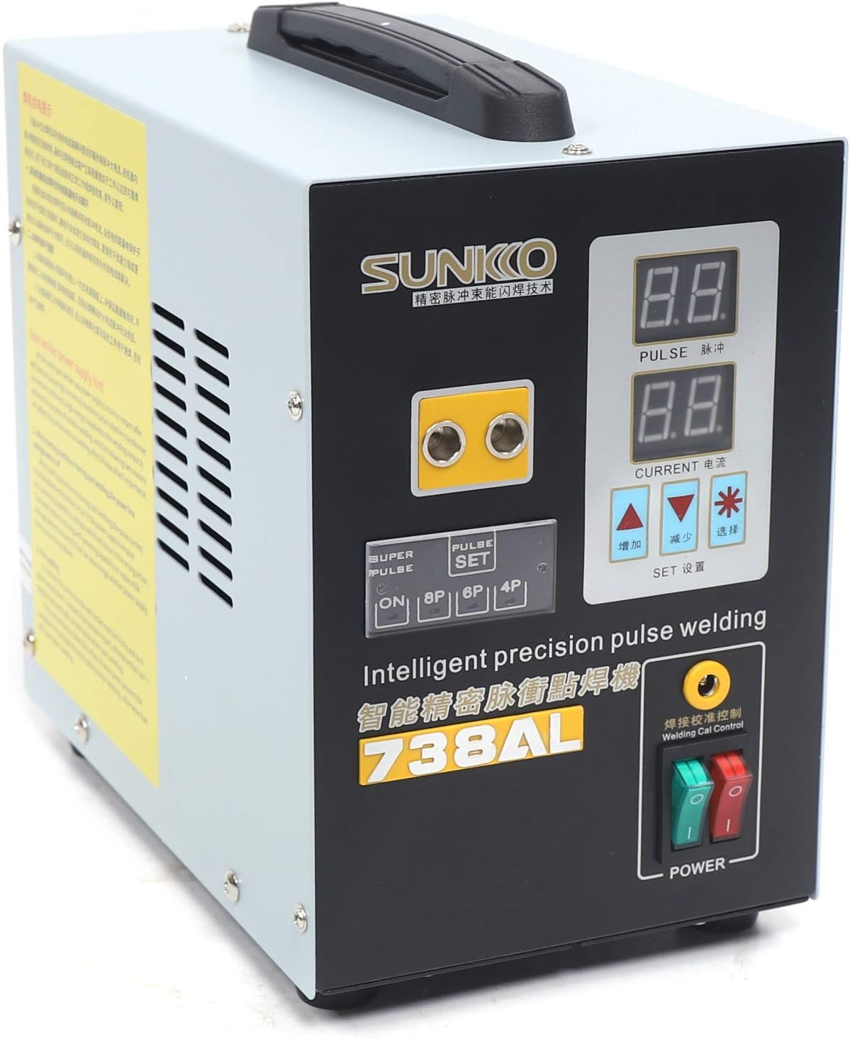 738AL Pulse Spot Welder, 3.6KW 110V Battery Soldering Machine Pulse Spot Welding Machine with Pen & 73LA Telescopic Arm for 18650 Lithium Battery Pack Building